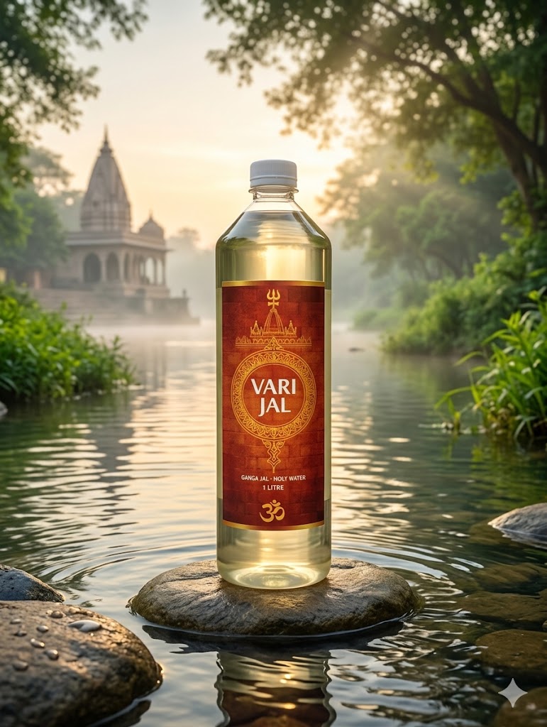Pure Gangajal – A Sacred Connection to Prayagraj Sangam, Lab Tested & Trusted (1 Litre)